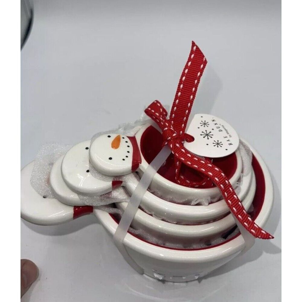 Rae Dunn Snowman Christmas Measuring Cups Brand New - Picture 2 of 6